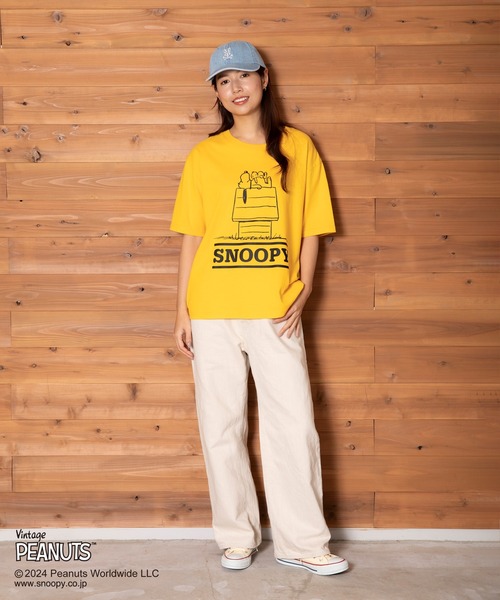 Psycho Bunny（サイコバニー）の「[WOMEN]PEANUTS×Psycho Bunny Tシャツ（Tシャツ/カットソー・レディース・マスタード/ホワイト/ブラック・1/2）」の12枚目の写真