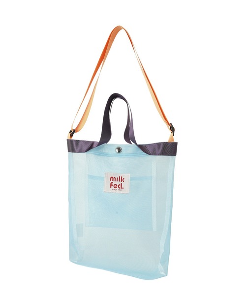 MILKFED.（ミルクフェド）の「MESH 2WAY BAG（ショルダーバッグ・レディース・ライトブルー/ホワイト/ピンク・ONE SIZE）」の9枚目の写真