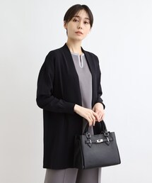 ◆【洗える】シンプル着流しロングニットカーディガン