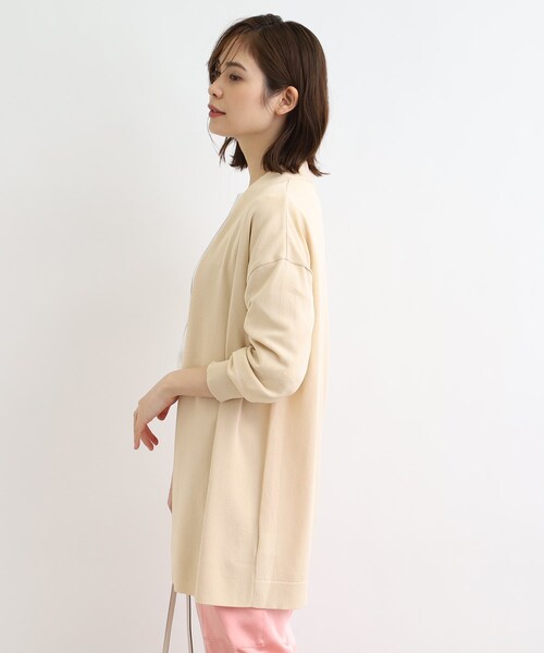 INDIVI(インディヴィ)の「◆【洗える】シンプル着流しロングニットカーディガン(カーディガン/ボレロ・レディース・ブラック/ライトベージュ/ダークブラウン/グリーン系・05/13/15 /19/34/38)」の19枚目の写真