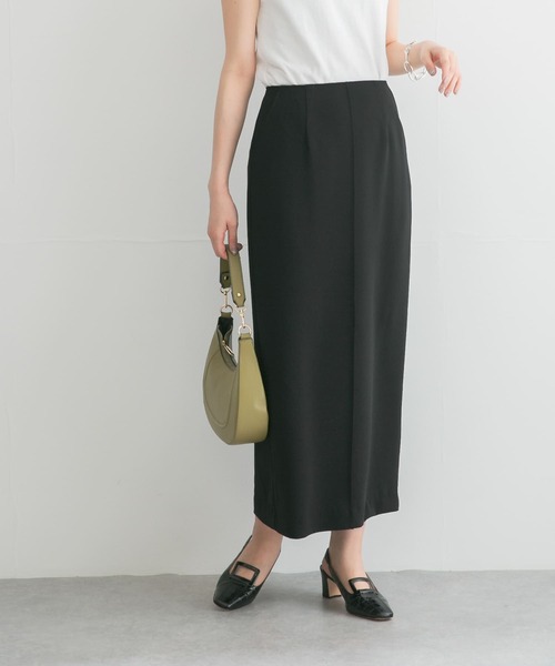 URBAN RESEARCH ROSSO WOMEN（アーバンリサーチ　ロッソ）の「ピンタックペンシルスカート（スカート・レディース・ブラック/グリーン・FREE）」の2枚目の写真