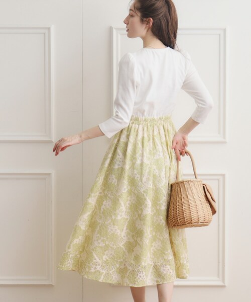 couture brooch(クチュールブローチ)の「◆レースドッキングワンピース(ワンピース・レディース・オフホワイト/ライトグレー/ブラック・36/38/42)」の6枚目の写真