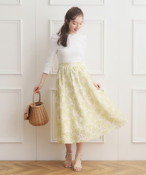 couture brooch(クチュールブローチ)の「◆レースドッキングワンピース(ワンピース・レディース・オフホワイト/ライトグレー/ブラック・36/38/42)」の7枚目の写真