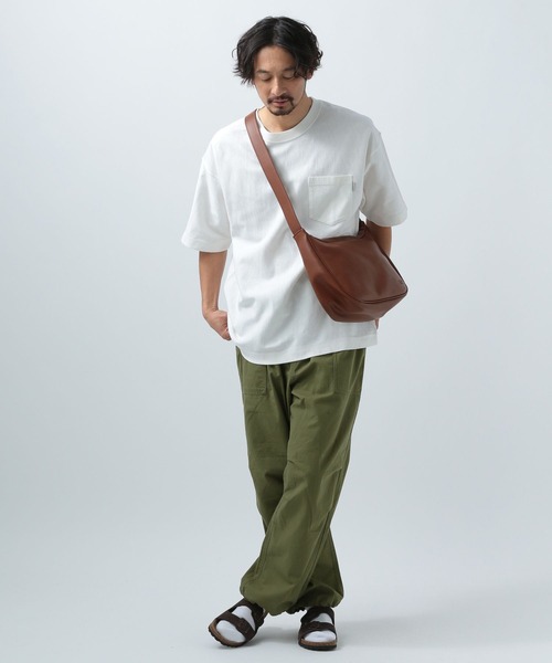 BAYFLOW（ベイフロー）の「ヘビーウェイト半袖Tシャツ（Tシャツ/カットソー・メンズ・ネイビー/ベージュ/オフホワイト/チャコール/カーキ・MEDIUM/LARGE）」の6枚目の写真