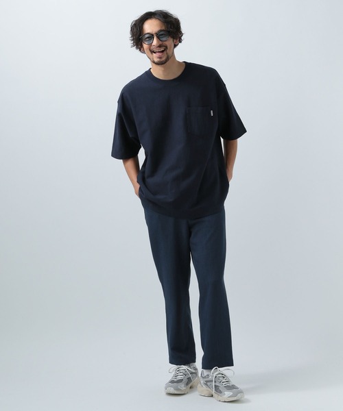 BAYFLOW（ベイフロー）の「ヘビーウェイト半袖Tシャツ（Tシャツ/カットソー・メンズ・ネイビー/ベージュ/オフホワイト/チャコール/カーキ・MEDIUM/LARGE）」の9枚目の写真