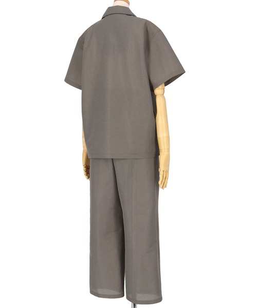 une nana cool（ウンナナクール）の「MADE WITH LIBERTY FABRIC 綿混エアリー天竺 半袖パジャマ（ルームウェア/パジャマ・レディース・ネイビー/アッシュグレー/マスタード/サファリグリーン/ライトベージュ/グレイッシュベージュ/サーモンピンク/ライトピンク/ベージュ/ブラック/ホワイト・M/L）」の19枚目の写真