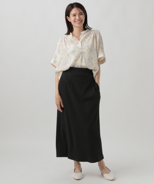 Elura(エルーラ)の「リブナロースカート/114471(スカート・レディース・ライトベージュ/ブラック・LARGE/MEDIUM)」の4枚目の写真