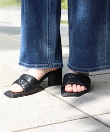 Jines | キルティング太ヒールサンダル(サンダル)