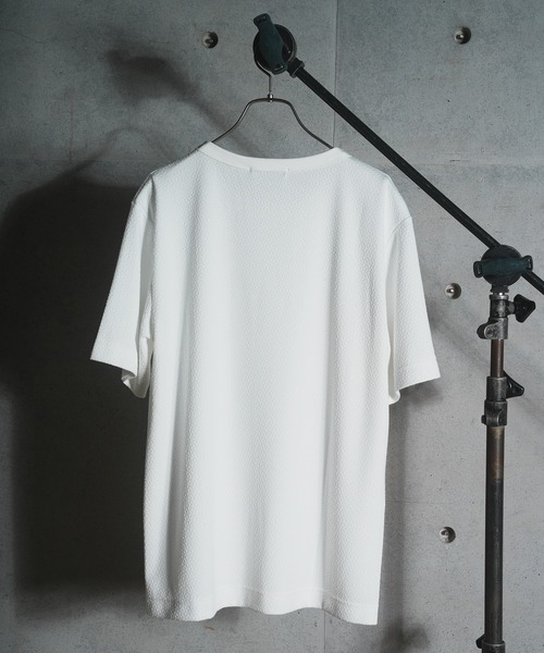 RATTLE TRAP（ラトルトラップ）の「ジオメトリックジャガードＴシャツ（Tシャツ/カットソー・メンズ・ブラック/ホワイト/トップグレー・L/M/S/LL）」の5枚目の写真