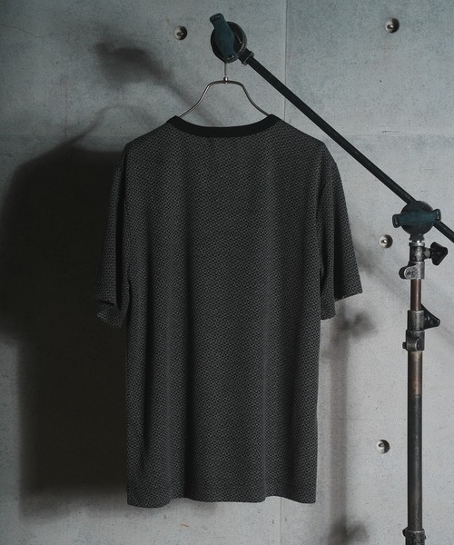 RATTLE TRAP（ラトルトラップ）の「ジオメトリックジャガードＴシャツ（Tシャツ/カットソー・メンズ・ブラック/ホワイト/トップグレー・L/M/S/LL）」の8枚目の写真