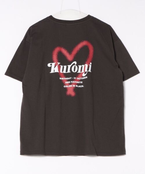 nemne store（ネンネストア）の「【nemne store × My Melody & Kuromiコラボアイテム】ハートモチーフTシャツ（Tシャツ/カットソー・レディース・ブラック/オートミール・SMALL/MEDIUM）」の14枚目の写真