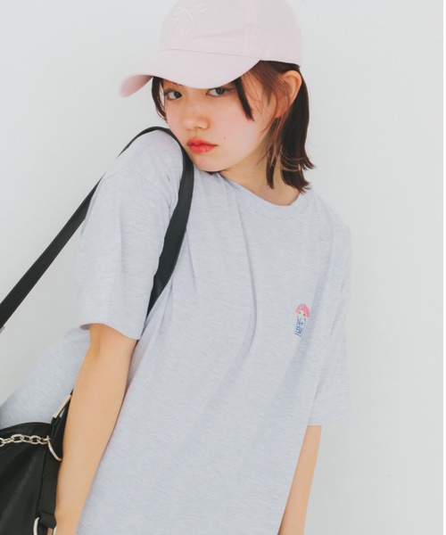 nemne store（ネンネストア）の「【nemne store × My Melody & Kuromiコラボアイテム】ハートモチーフTシャツ（Tシャツ/カットソー・レディース・ブラック/オートミール・SMALL/MEDIUM）」の22枚目の写真
