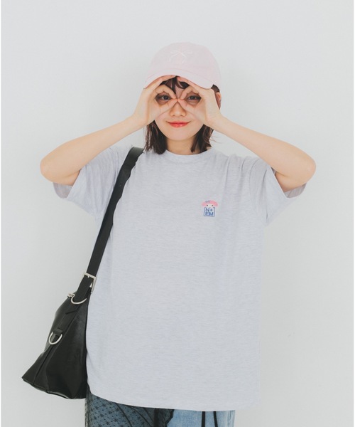 nemne store（ネンネストア）の「【nemne store × My Melody & Kuromiコラボアイテム】ハートモチーフTシャツ（Tシャツ/カットソー・レディース・ブラック/オートミール・SMALL/MEDIUM）」の18枚目の写真