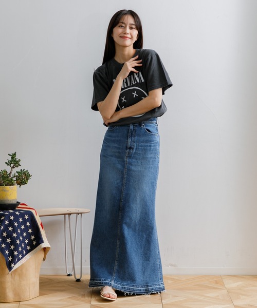 AMERICAN RAG CIE（アメリカンラグシー）の「YANUK マキシAラインスカート（デニムスカート・レディース・ブルー・M/S/XS）」の7枚目の写真
