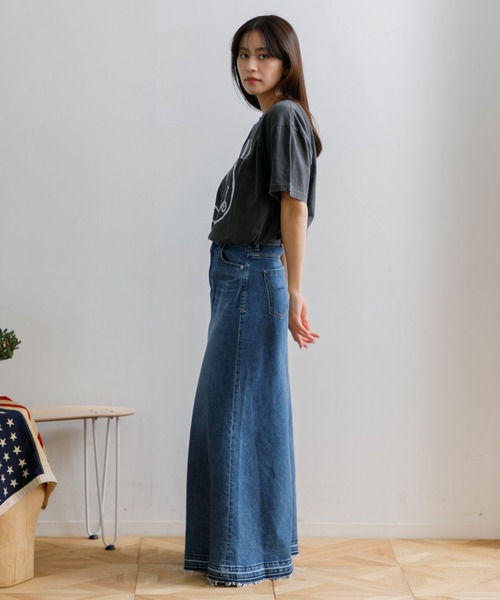AMERICAN RAG CIE（アメリカンラグシー）の「YANUK マキシAラインスカート（デニムスカート・レディース・ブルー・M/S/XS）」の8枚目の写真