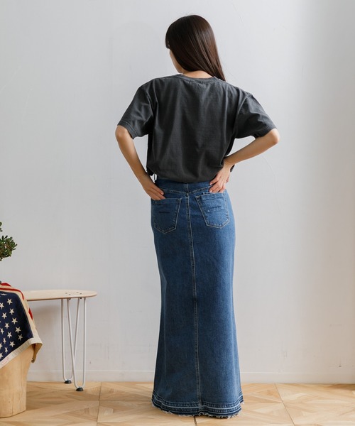 AMERICAN RAG CIE（アメリカンラグシー）の「YANUK マキシAラインスカート（デニムスカート・レディース・ブルー・M/S/XS）」の9枚目の写真