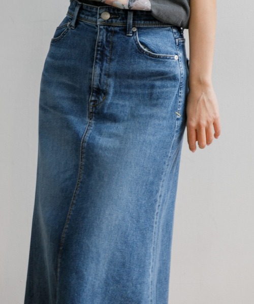 AMERICAN RAG CIE（アメリカンラグシー）の「YANUK マキシAラインスカート（デニムスカート・レディース・ブルー・M/S/XS）」の14枚目の写真