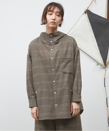 Dulcamara | オーバーラップチェックシャツPK(パーカー)