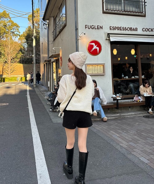 RiLi(リリ)の「Aラインデザイン編みニット【RL】(ニット/セーター・レディース・アイボリー・FREE)」の7枚目の写真