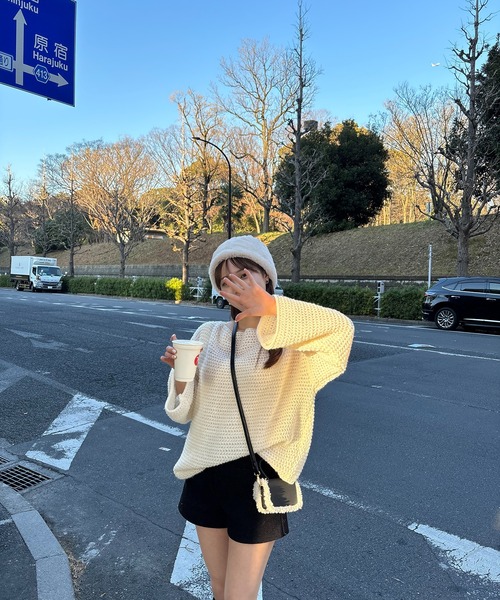 RiLi(リリ)の「Aラインデザイン編みニット【RL】(ニット/セーター・レディース・アイボリー・FREE)」の11枚目の写真