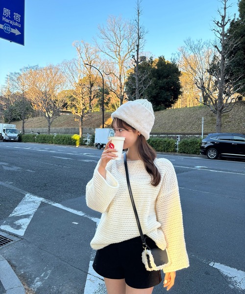 RiLi(リリ)の「Aラインデザイン編みニット【RL】(ニット/セーター・レディース・アイボリー・FREE)」の12枚目の写真