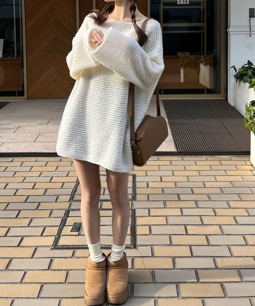 RiLi(リリ)の「Aラインデザイン編みニット【RL】(ニット/セーター・レディース・アイボリー・FREE)」の17枚目の写真