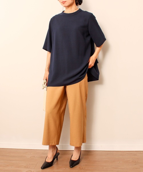 fleur by mint breeze(フルールバイミントブリーズ)の「【L~5L 大きいサイズ】 リネンライク ティアード バック フリル 半袖 ブラウス(シャツ/ブラウス・レディース・サーモンピンク/グリーン/ネイビー・3L/4L/5L/LL/L)」の11枚目の写真