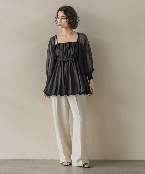 A part by（アパートバイ）の「メッシュストレーパンツ（その他パンツ・レディース・アイボリー/ブラック/グレー系その他・SMALL/MEDIUM）」の4枚目の写真