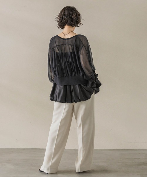 A part by（アパートバイ）の「メッシュストレーパンツ（その他パンツ・レディース・アイボリー/ブラック/グレー系その他・SMALL/MEDIUM）」の6枚目の写真