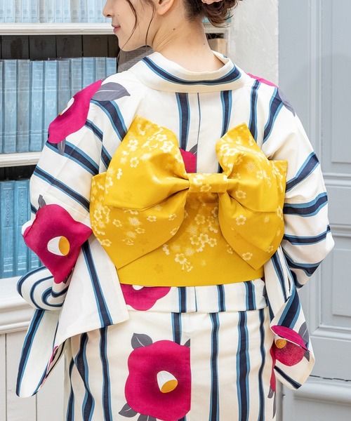 Honeys（ハニーズ）の「作り帯のみ(浴衣)（浴衣・レディース・マスタード/ライトグレー/レッド/スモークピンク/アイボリー・F）」の4枚目の写真