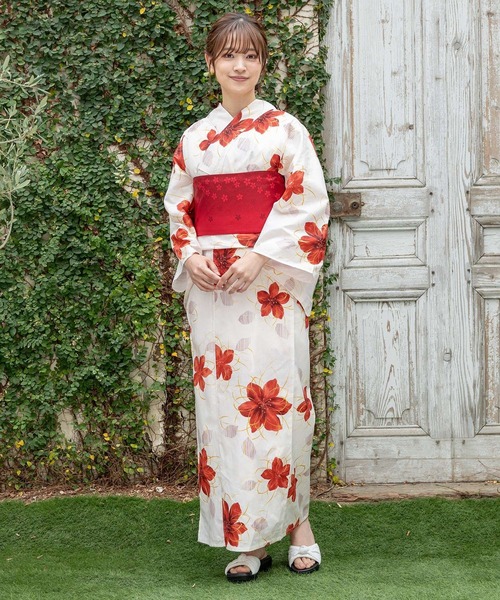 Honeys（ハニーズ）の「作り帯のみ(浴衣)（浴衣・レディース・マスタード/ライトグレー/レッド/スモークピンク/アイボリー・F）」の11枚目の写真