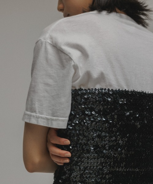 M TO R（ムウトアール）の「［TOPS］NEW SEQUINS BARETOP（チューブトップ・レディース・ブラック/グレー・FREE）」の7枚目の写真