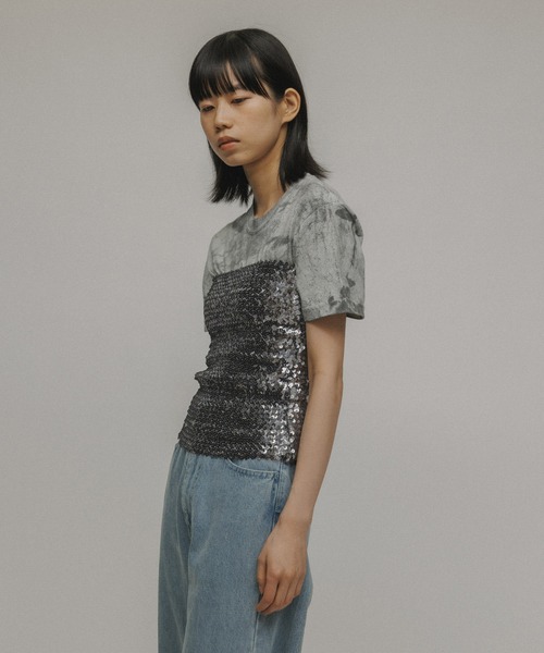 M TO R（ムウトアール）の「［TOPS］NEW SEQUINS BARETOP（チューブトップ・レディース・ブラック/グレー・FREE）」の9枚目の写真