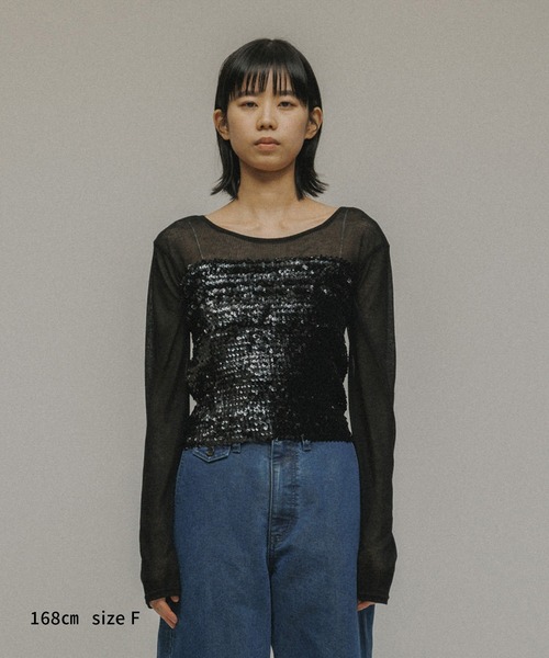 M TO R（ムウトアール）の「［TOPS］NEW SEQUINS BARETOP（チューブトップ・レディース・ブラック/グレー・FREE）」の10枚目の写真