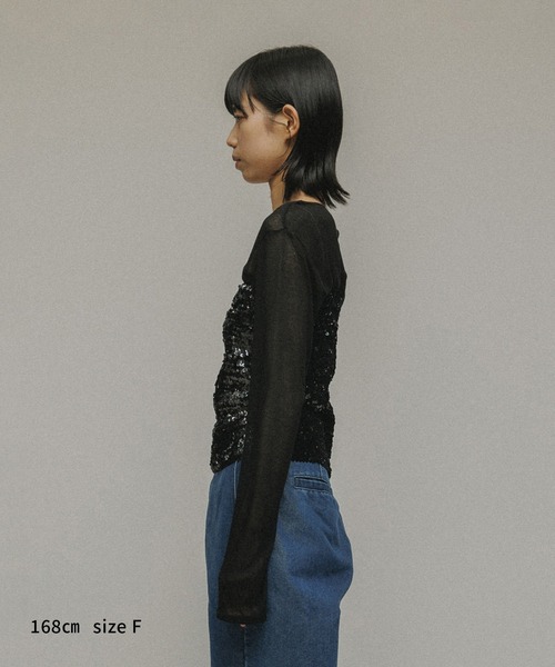 M TO R（ムウトアール）の「［TOPS］NEW SEQUINS BARETOP（チューブトップ・レディース・ブラック/グレー・FREE）」の11枚目の写真