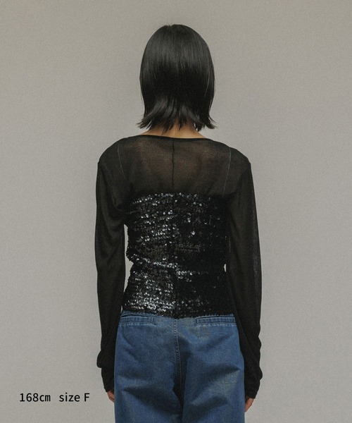 M TO R（ムウトアール）の「［TOPS］NEW SEQUINS BARETOP（チューブトップ・レディース・ブラック/グレー・FREE）」の12枚目の写真