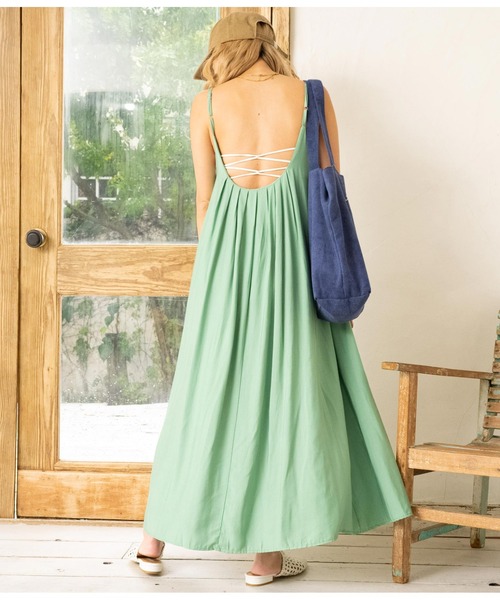 anap mimpi(アナップミンピ)の「バックオープン Aライン マキシワンピース(ワンピース・レディース・ブラック/オレンジ/ミント・FREE)」の17枚目の写真