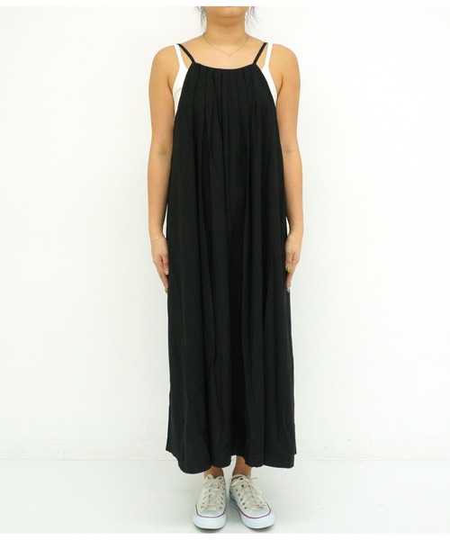 anap mimpi(アナップミンピ)の「バックオープン Aライン マキシワンピース(ワンピース・レディース・ブラック/オレンジ/ミント・FREE)」の10枚目の写真