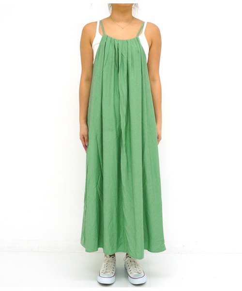 anap mimpi(アナップミンピ)の「バックオープン Aライン マキシワンピース(ワンピース・レディース・ブラック/オレンジ/ミント・FREE)」の9枚目の写真