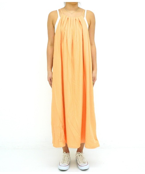 anap mimpi(アナップミンピ)の「バックオープン Aライン マキシワンピース(ワンピース・レディース・ブラック/オレンジ/ミント・FREE)」の8枚目の写真