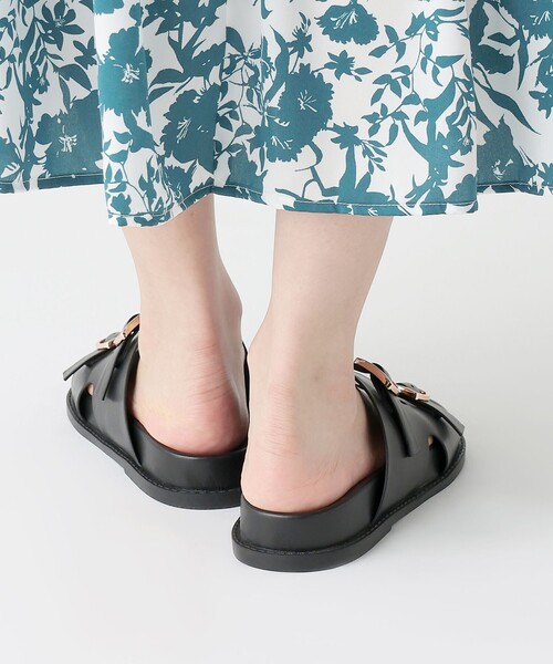 Afternoon Tea（アフタヌーンティー）の「ダブルベルトサンダル（サンダル・レディース・ブラック・LARGE/MEDIUM）」の3枚目の写真