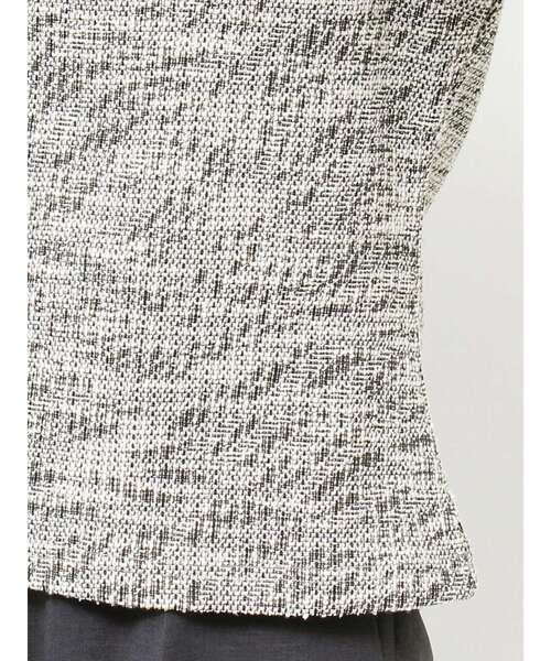 LAGUNAMOON(ラグナムーン)の「ツイードカットトップス(Tシャツ/カットソー・レディース・ベージュ/ブラック・FREE)」の9枚目の写真