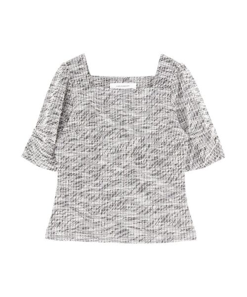 LAGUNAMOON(ラグナムーン)の「ツイードカットトップス(Tシャツ/カットソー・レディース・ベージュ/ブラック・FREE)」の15枚目の写真