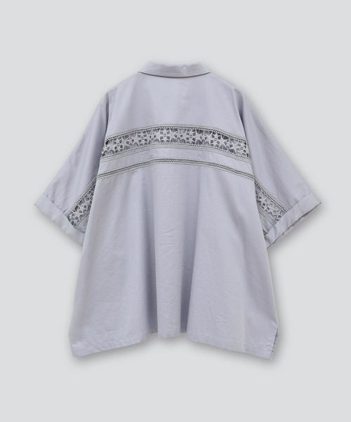 CONVERSE TOKYO(コンバーストウキョウ)の「【STAR★LACE】BACK LACE OVERSIZED SHIRT(シャツ/ブラウス・レディース・サックスブルー/ブラック/ベージュ・FREE)」の21枚目の写真