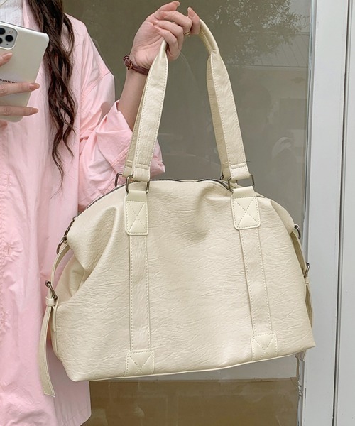 Miniministore（ミニミニストア）の「大容量トートバッグA4通勤通学ママバッグ（トートバッグ・レディース・アイボリー/ブラック/ブラウン・FREE）」の8枚目の写真