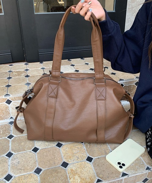 Miniministore（ミニミニストア）の「大容量トートバッグA4通勤通学ママバッグ（トートバッグ・レディース・アイボリー/ブラック/ブラウン・FREE）」の12枚目の写真