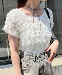 mystic | 【4色展開】シャーリングT(シャツ/ブラウス)