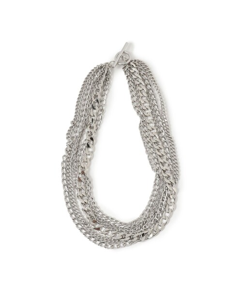 Ray BEAMS(レイビームス)の「ミックス チェーン ショート ネックレス(ネックレス・レディース・シルバー・ONE SIZE)」の1枚目の写真