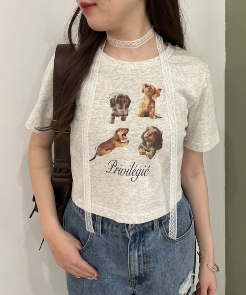 one after another NICE CLAUP（ワンアフターアナザーナイスクラップ）の「アソートTee（Tシャツ/カットソー・レディース・レッド/スミクロ/オフホワイト/ピンク/オートミール・FREE）」の3枚目の写真