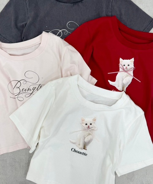 one after another NICE CLAUP（ワンアフターアナザーナイスクラップ）の「アソートTee（Tシャツ/カットソー・レディース・レッド/スミクロ/オフホワイト/ピンク/オートミール・FREE）」の10枚目の写真